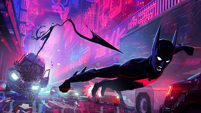 Inque chases Batman in concept art for the Batman Beyond movie.